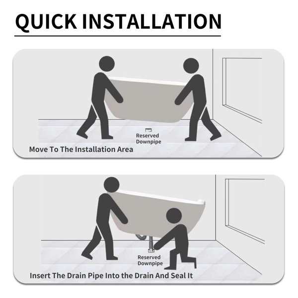 KDK HOME 59” x 28.7” Freestanding Corner Bathtub, Left Drain Stand